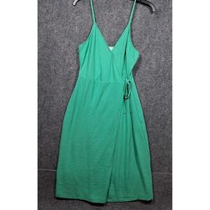Nine West Size Small Teal Green Wrap Midi Dress